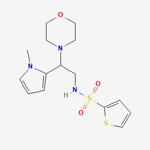 molecular formula C15H21N3O3S2 B6578388 N-[2-(1-methyl-1H-pyrrol-2-yl)-2-(morpholin-4-yl)ethyl]thiophene-2-sulfonamide CAS No. 1049369-69-8