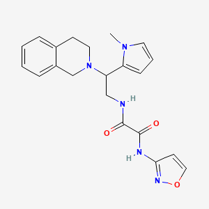 molecular formula C21H23N5O3 B6578426 N'-[2-(1-methyl-1H-pyrrol-2-yl)-2-(1,2,3,4-tetrahydroisoquinolin-2-yl)ethyl]-N-(1,2-oxazol-3-yl)ethanediamide CAS No. 1049351-14-5