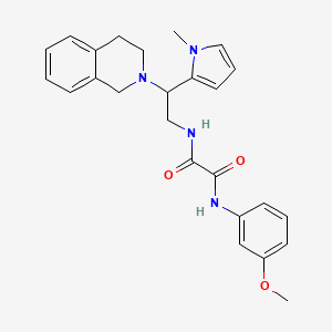 molecular formula C25H28N4O3 B6578427 N'-(3-methoxyphenyl)-N-[2-(1-methyl-1H-pyrrol-2-yl)-2-(1,2,3,4-tetrahydroisoquinolin-2-yl)ethyl]ethanediamide CAS No. 1049351-62-3