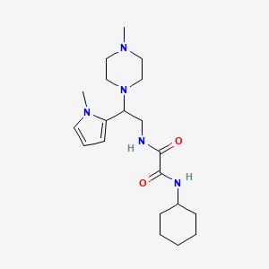molecular formula C20H33N5O2 B6578440 N'-cyclohexyl-N-[2-(1-methyl-1H-pyrrol-2-yl)-2-(4-methylpiperazin-1-yl)ethyl]ethanediamide CAS No. 1049482-37-2