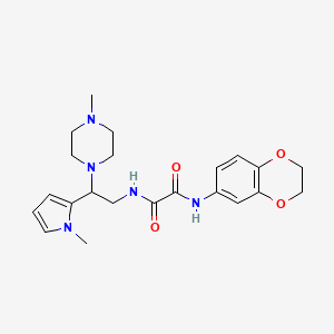 molecular formula C22H29N5O4 B6578441 N'-(2,3-dihydro-1,4-benzodioxin-6-yl)-N-[2-(1-methyl-1H-pyrrol-2-yl)-2-(4-methylpiperazin-1-yl)ethyl]ethanediamide CAS No. 1049403-52-2