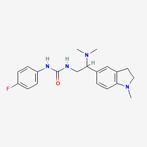 molecular formula C20H25FN4O B6578448 3-[2-(dimethylamino)-2-(1-methyl-2,3-dihydro-1H-indol-5-yl)ethyl]-1-(4-fluorophenyl)urea CAS No. 1172882-21-1