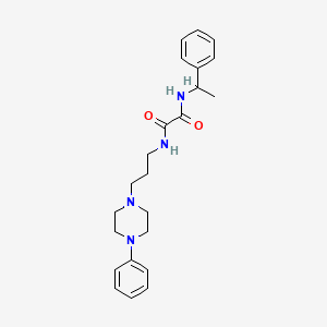 molecular formula C23H30N4O2 B6578461 N'-(1-phenylethyl)-N-[3-(4-phenylpiperazin-1-yl)propyl]ethanediamide CAS No. 1049520-11-7