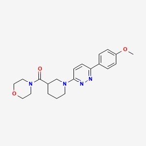 molecular formula C21H26N4O3 B6578471 4-{1-[6-(4-methoxyphenyl)pyridazin-3-yl]piperidine-3-carbonyl}morpholine CAS No. 1105231-37-5