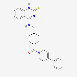 4-({[4-(4-phenyl-1,2,3,6-tetrahydropyridine-1-carbonyl)cyclohexyl]methyl}amino)-1,2-dihydroquinazoline-2-thione