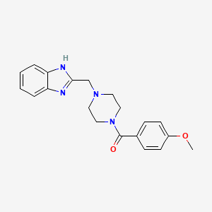 molecular formula C20H22N4O2 B6578528 2-{[4-(4-methoxybenzoyl)piperazin-1-yl]methyl}-1H-1,3-benzodiazole CAS No. 1172477-25-6
