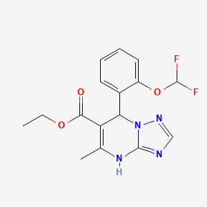molecular formula C16H16F2N4O3 B6578544 ethyl 7-[2-(difluoromethoxy)phenyl]-5-methyl-4H,7H-[1,2,4]triazolo[1,5-a]pyrimidine-6-carboxylate CAS No. 697255-68-8