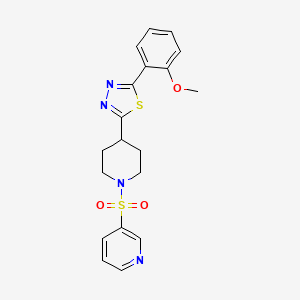 molecular formula C19H20N4O3S2 B6578616 3-({4-[5-(2-methoxyphenyl)-1,3,4-thiadiazol-2-yl]piperidin-1-yl}sulfonyl)pyridine CAS No. 1171841-52-3