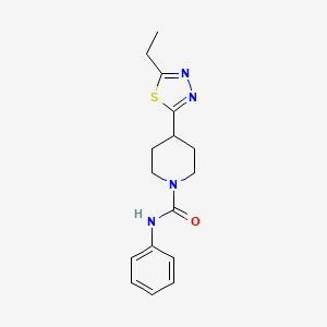 molecular formula C16H20N4OS B6578620 4-(5-ethyl-1,3,4-thiadiazol-2-yl)-N-phenylpiperidine-1-carboxamide CAS No. 1105209-93-5
