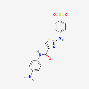 molecular formula C19H20N4O3S2 B6578638 N-[4-(dimethylamino)phenyl]-2-[(4-methanesulfonylphenyl)amino]-1,3-thiazole-4-carboxamide CAS No. 1171456-82-8