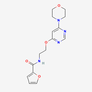 molecular formula C15H18N4O4 B6578645 N-(2-{[6-(morpholin-4-yl)pyrimidin-4-yl]oxy}ethyl)furan-2-carboxamide CAS No. 1171653-85-2