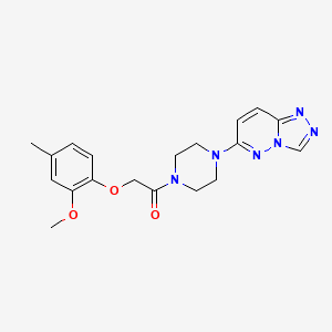 molecular formula C19H22N6O3 B6578682 2-(2-methoxy-4-methylphenoxy)-1-(4-{[1,2,4]triazolo[4,3-b]pyridazin-6-yl}piperazin-1-yl)ethan-1-one CAS No. 1058236-95-5