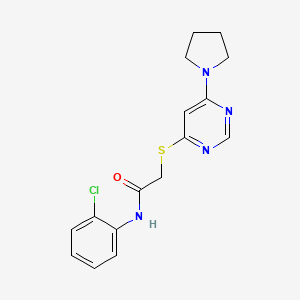 molecular formula C16H17ClN4OS B6578691 N-(2-chlorophenyl)-2-{[6-(pyrrolidin-1-yl)pyrimidin-4-yl]sulfanyl}acetamide CAS No. 1171698-83-1