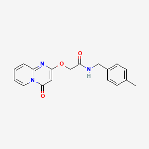 N-[(4-methylphenyl)methyl]-2-({4-oxo-4H-pyrido[1,2-a]pyrimidin-2-yl}oxy)acetamide