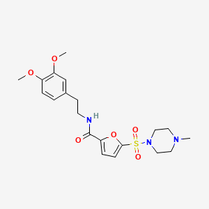 molecular formula C20H27N3O6S B6578733 N-[2-(3,4-dimethoxyphenyl)ethyl]-5-[(4-methylpiperazin-1-yl)sulfonyl]furan-2-carboxamide CAS No. 1171845-67-2