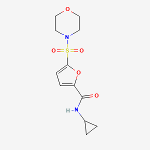 molecular formula C12H16N2O5S B6578742 N-cyclopropyl-5-(morpholine-4-sulfonyl)furan-2-carboxamide CAS No. 1170091-39-0