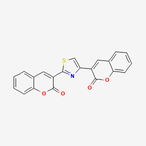 molecular formula C21H11NO4S B6578767 3-[2-(2-oxo-2H-chromen-3-yl)-1,3-thiazol-4-yl]-2H-chromen-2-one CAS No. 313233-66-8