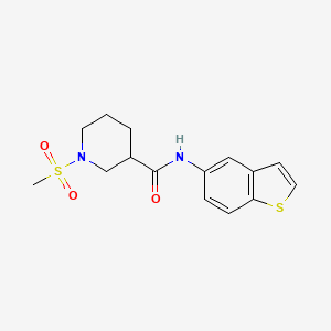 molecular formula C15H18N2O3S2 B6578774 N-(1-benzothiophen-5-yl)-1-methanesulfonylpiperidine-3-carboxamide CAS No. 1060212-50-1