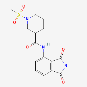 molecular formula C16H19N3O5S B6578788 1-methanesulfonyl-N-(2-methyl-1,3-dioxo-2,3-dihydro-1H-isoindol-4-yl)piperidine-3-carboxamide CAS No. 1058218-58-8