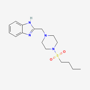 molecular formula C16H24N4O2S B6578796 2-{[4-(butane-1-sulfonyl)piperazin-1-yl]methyl}-1H-1,3-benzodiazole CAS No. 1170416-63-3