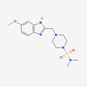 molecular formula C15H23N5O3S B6578800 4-[(5-methoxy-1H-1,3-benzodiazol-2-yl)methyl]-N,N-dimethylpiperazine-1-sulfonamide CAS No. 1170511-34-8
