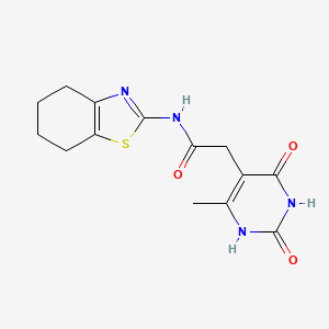 molecular formula C14H16N4O3S B6578813 2-(6-methyl-2,4-dioxo-1,2,3,4-tetrahydropyrimidin-5-yl)-N-(4,5,6,7-tetrahydro-1,3-benzothiazol-2-yl)acetamide CAS No. 1171977-39-1