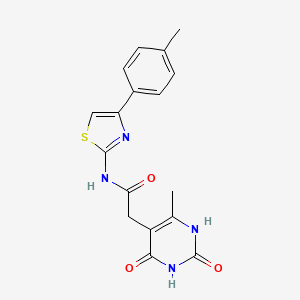 molecular formula C17H16N4O3S B6578819 2-(6-methyl-2,4-dioxo-1,2,3,4-tetrahydropyrimidin-5-yl)-N-[4-(4-methylphenyl)-1,3-thiazol-2-yl]acetamide CAS No. 1171995-90-6