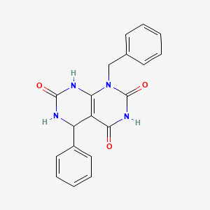 molecular formula C19H16N4O3 B6578825 1-benzyl-5-phenyl-1H,2H,3H,4H,5H,6H,7H,8H-[1,3]diazino[4,5-d]pyrimidine-2,4,7-trione CAS No. 1172886-77-9