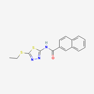 molecular formula C15H13N3OS2 B6578896 N-[5-(ethylsulfanyl)-1,3,4-thiadiazol-2-yl]naphthalene-2-carboxamide CAS No. 391864-02-1