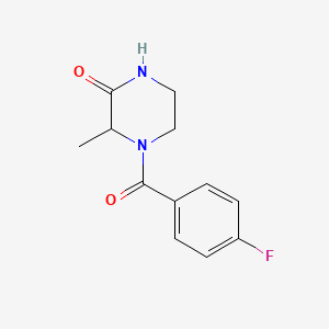 molecular formula C12H13FN2O2 B6578928 4-(4-fluorobenzoyl)-3-methylpiperazin-2-one CAS No. 1105699-61-3