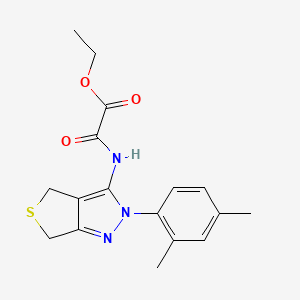 ethyl {[2-(2,4-dimethylphenyl)-2H,4H,6H-thieno[3,4-c]pyrazol-3-yl]carbamoyl}formate