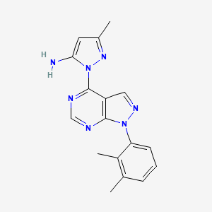 molecular formula C17H17N7 B6578969 1-[1-(2,3-dimethylphenyl)-1H-pyrazolo[3,4-d]pyrimidin-4-yl]-3-methyl-1H-pyrazol-5-amine CAS No. 1171426-28-0
