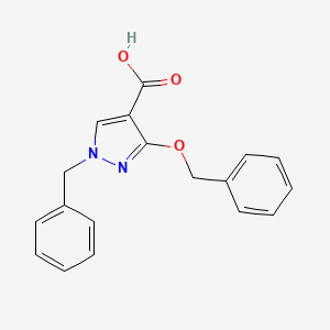 molecular formula C18H16N2O3 B6578985 1-benzyl-3-(benzyloxy)-1H-pyrazole-4-carboxylic acid CAS No. 478968-62-6