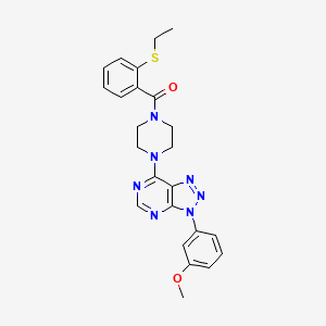 molecular formula C24H25N7O2S B6578998 1-[2-(ethylsulfanyl)benzoyl]-4-[3-(3-methoxyphenyl)-3H-[1,2,3]triazolo[4,5-d]pyrimidin-7-yl]piperazine CAS No. 920376-00-7