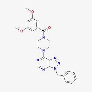 molecular formula C24H25N7O3 B6579000 1-{3-benzyl-3H-[1,2,3]triazolo[4,5-d]pyrimidin-7-yl}-4-(3,5-dimethoxybenzoyl)piperazine CAS No. 920389-79-3
