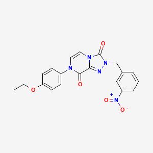 molecular formula C20H17N5O5 B6579010 7-(4-ethoxyphenyl)-2-[(3-nitrophenyl)methyl]-2H,3H,7H,8H-[1,2,4]triazolo[4,3-a]pyrazine-3,8-dione CAS No. 1021252-37-8