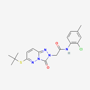 molecular formula C18H20ClN5O2S B6579018 2-[6-(tert-butylsulfanyl)-3-oxo-2H,3H-[1,2,4]triazolo[4,3-b]pyridazin-2-yl]-N-(2-chloro-4-methylphenyl)acetamide CAS No. 1040653-85-7