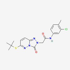 2-[6-(tert-butylsulfanyl)-3-oxo-2H,3H-[1,2,4]triazolo[4,3-b]pyridazin-2-yl]-N-(3-chloro-4-methylphenyl)acetamide