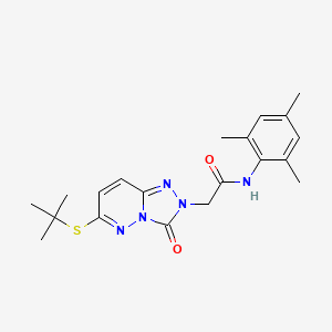 molecular formula C20H25N5O2S B6579027 2-[6-(tert-butylsulfanyl)-3-oxo-2H,3H-[1,2,4]triazolo[4,3-b]pyridazin-2-yl]-N-(2,4,6-trimethylphenyl)acetamide CAS No. 1040667-03-5