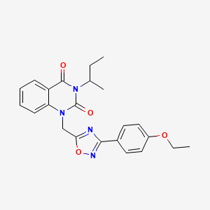 molecular formula C23H24N4O4 B6579083 3-(butan-2-yl)-1-{[3-(4-ethoxyphenyl)-1,2,4-oxadiazol-5-yl]methyl}-1,2,3,4-tetrahydroquinazoline-2,4-dione CAS No. 1105221-86-0