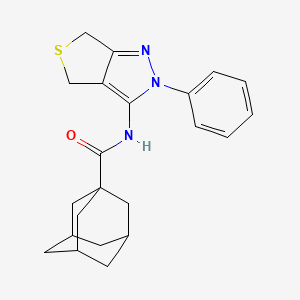 molecular formula C22H25N3OS B6579156 N-{2-phenyl-2H,4H,6H-thieno[3,4-c]pyrazol-3-yl}adamantane-1-carboxamide CAS No. 392254-35-2
