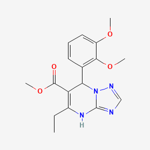 molecular formula C17H20N4O4 B6579160 methyl 7-(2,3-dimethoxyphenyl)-5-ethyl-4H,7H-[1,2,4]triazolo[1,5-a]pyrimidine-6-carboxylate CAS No. 698375-38-1