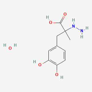 molecular formula C10H16N2O5 B6579161 3-(3,4-dihydroxyphenyl)-2-hydrazinyl-2-methylpropanoic acid hydrate CAS No. 882025-71-0