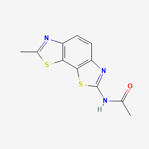 molecular formula C11H9N3OS2 B6579165 N-{11-methyl-3,12-dithia-5,10-diazatricyclo[7.3.0.0^{2,6}]dodeca-1(9),2(6),4,7,10-pentaen-4-yl}acetamide CAS No. 10023-30-0