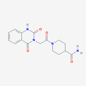 molecular formula C16H18N4O4 B6579179 1-[2-(2,4-dioxo-1,2,3,4-tetrahydroquinazolin-3-yl)acetyl]piperidine-4-carboxamide CAS No. 688773-43-5