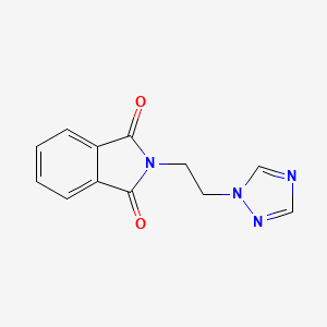 molecular formula C12H10N4O2 B6579198 2-[2-(1H-1,2,4-triazol-1-yl)ethyl]-2,3-dihydro-1H-isoindole-1,3-dione CAS No. 100327-50-2