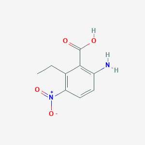 molecular formula C9H10N2O4 B065792 6-Amino-2-ethyl-3-nitrobenzoic acid CAS No. 170785-03-2