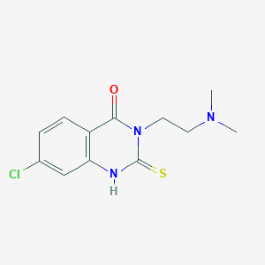 molecular formula C12H14ClN3OS B6579218 7-chloro-3-[2-(dimethylamino)ethyl]-2-sulfanylidene-1,2,3,4-tetrahydroquinazolin-4-one CAS No. 422526-53-2