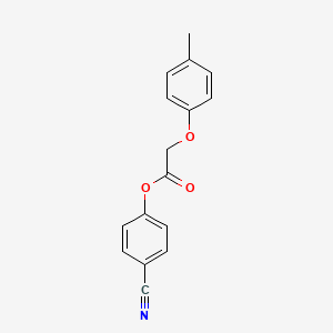 molecular formula C16H13NO3 B6579223 4-cyanophenyl 2-(4-methylphenoxy)acetate CAS No. 392237-84-2