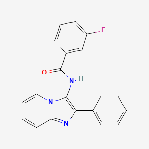 molecular formula C20H14FN3O B6579226 3-fluoro-N-{2-phenylimidazo[1,2-a]pyridin-3-yl}benzamide CAS No. 850930-82-4